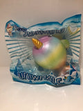 Candy scented Rainbow Uniwhale Squishy with gold horn